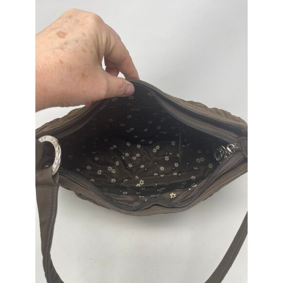 Brown Quilted Vera Bradley Large 17" Boho Handbag Bag - Picture 8 of 12